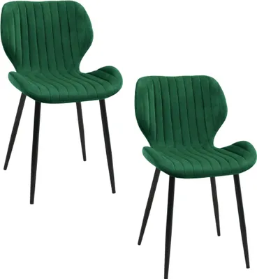Produktbild von Akord 2Er-Set Samtstühle Flaschengrün 30X36X47 Cm