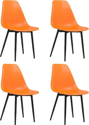 Image de Chaises à manger lot de 4 orange PP