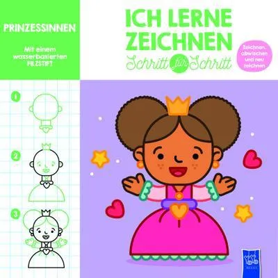 Produktbild von Ich lerne zeichnen - Schritt für Schritt: Prinzessinnen
