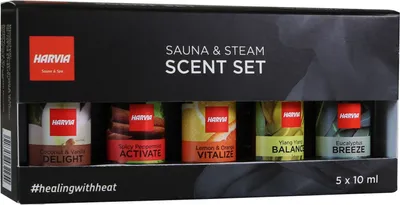 Produktbild von Harvia Saunaaufguss Set 5x 10 ml Duftkonzentrat für Sauna und Dampfsauna Duftset