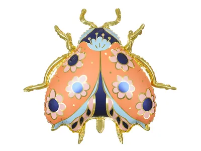 Immagine prodotto di Pallone in foil coccinella 61x70cm arancio blu