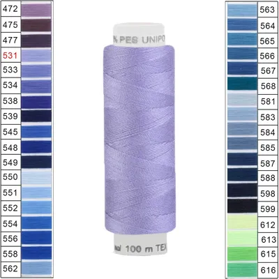 10 x 100m / 1 Spule Unipoly 120 TEX14x2 Polyester pastellflieder
