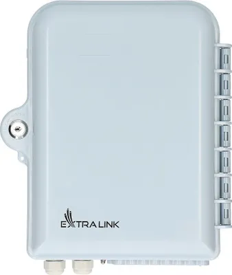 Produktbild von Extralink Emma Glasfaserkasten 16 Spleiße Weiß FTTH