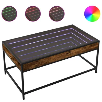 Produktbild von vidaXL Couchtisch mit Infinity-LED Räuchereiche 90x50x41 cm