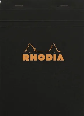 Produktbild von Rhodia 10x Gehefteter Notizblock No.16 A5 80 Bl kariert 80g Schwarz 162009C