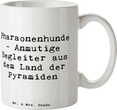 Produktbild von Mr. & Mrs. Panda Kaffeebecher Spruch Pharaonenhund Freunde - Weiß - Geschenk, Kaffeepott, schöne tasse, Teetasse, Eleganz, pflegeleichter Hund, Hunderassen, Kaffeetasse