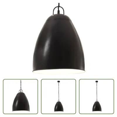 Produktbild von The Living Store Hängelampe Industriestil 25 W Schwarz Rund 32 cm E27