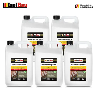 IsolBau Horizontalsperre 25 L Kellerabdichtung Wand Verkieselung Trockene