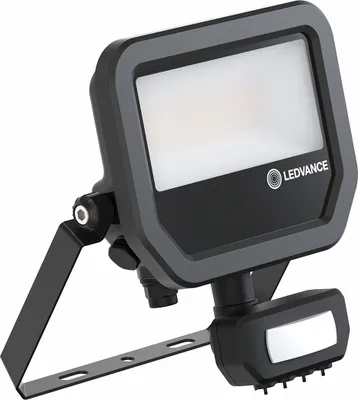 Produktbild von Ledvance LED Fluter Floodlight Schwarz IP65 17W 2200lm warmweiß 3000K Bewegungsmelder