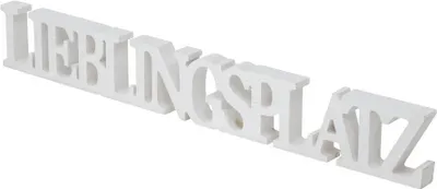 Produktbild von Deko-Aufsteller - Weiß - MDF - 60 x 8 cm