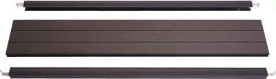 Produktbild von Abschluss-Set für WPC-Sichtschutz Sarthe, Abschlussprofil Windschutz, Alu-Pfosten 90cm, anthrazit