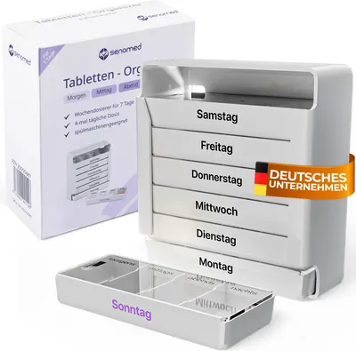 Produktbild von Senomed - Tabletten Organizer - Wochendosierer für 7 Tage
