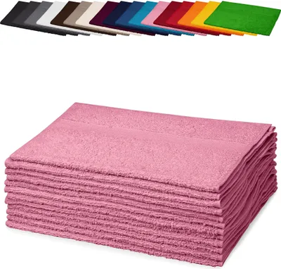 Produktbild von 10er PACK Gästetücher 30x50 cm Gästehandtücher Kinderhandtücher Babyhandtücher 100% Baumwolle, Farbe: Rosa