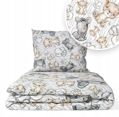 Immagine prodotto di Set Biancheria da Letto per Lettino 90 × 120 cm + Federa 40 × 60 cm – 100% Cotone per Neonato e Bambino