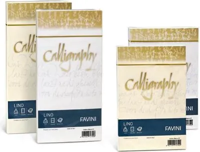 Produktbild von Favini Calligraphy Linen, Universal, A4 (210x297 mm), 50 Blätter, 120 g/m², Elfenbein, Forest Stewardship Council (FSC)