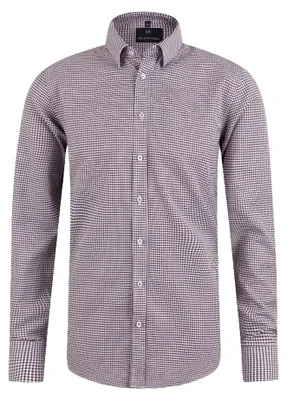 Image de Di Selentino - Chemise « Bilbao » pour homme, coupe classique NA681 (152,5 cm) (bordeaux)