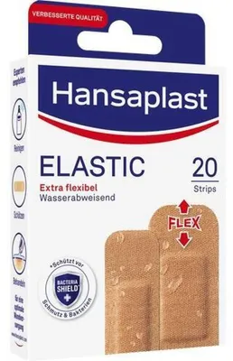 Produktbild von Hansaplast Elastic, Rechteckig, Beige, 20 Stück(e)