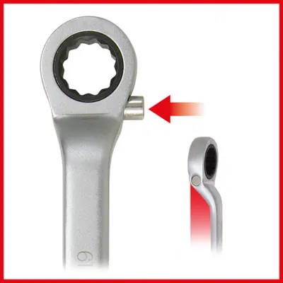 Zdjęcie produktu dla KS Tools Klucz oczkowy z grzechotką, r/l, 10x11mm, 520.1011