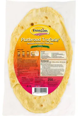 Obrázek produktu pro Faja Lobi Platbrood 250 g – Měkký chlebíček na sendviče a zábaly