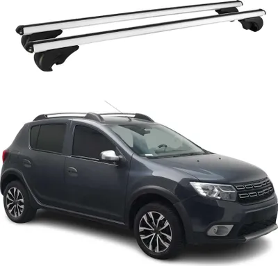 Produktbild von Dachträger Grundtäger für Dacia Sandero Stepway 2012-2020 75kg Alu Silber 2 tlg
