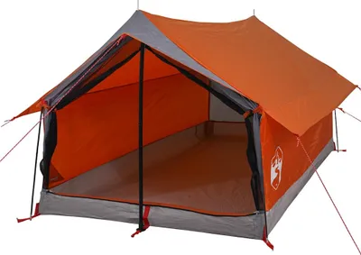 Produktbild von vidaXL Campingzelt 2 Personen Grau und Orange Wasserfest