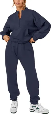 Immagine prodotto di Tuta da donna Set Felpa in cotone Pantaloni Blu scuro XL Sportivo