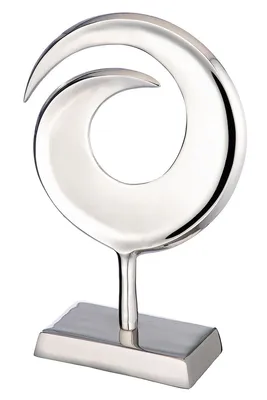 Produktbild von GILDE Skulptur "Swirl" silberfarben, H.47 cm, 69190