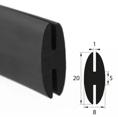Produktbild von H4 - H-Profil EPDM schwarz Vollgummi H-Profil Dichtung Gummiprofil Dichtungsprofile H-Form H-förmig