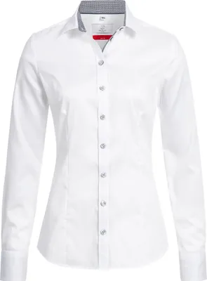 Produktbild von Greiff Corporate Bluse PREMIUM Damen ® Slim Weiß/Blau 42