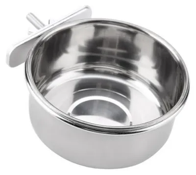 Produktbild von Hängender Futternapf für Vögel Edelstahl Trinkbecher M