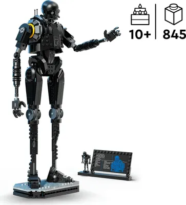 Produktbild von LEGO Star Wars 75434 Sicherheitsdroide K-2SO Spielzeug - Figur zum Bauen & Ausstellen, Sammler-Modell mit Infotafel – Geschenk für Jungen, Mädchen ab 10 Jahre und erwachsene Andor-Fans