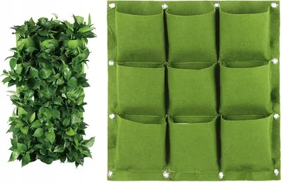 Produktbild von Hängender Filztopf Gemüse Kräuter Erdbeere Kaskade Garten Kräutergarten 9 Plätze