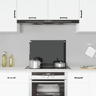 Produktbild von vidaXL Küchenrückwand Schwarz 70x50 cm Hartglas
