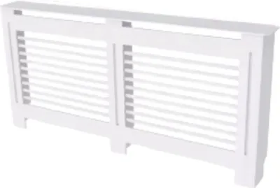 Obrázek produktu pro Kryt radiátoru Grandiose - 152x92?cm - MDF - Horizontální lamely - Stylový - Bílý