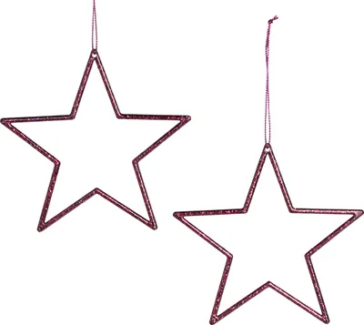 Produktbild von Glitzernde Weihnachtssterne als festliche Baumdeko und Tischdekoration, 12 Stück