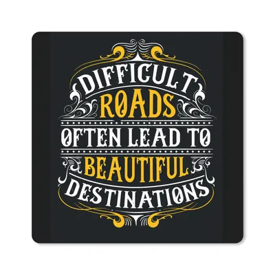 Produktbild von MuchoWow® Mauspad Mousepad Motivation - Retro - Zitat 30x30 cm - Mousepads - Maus Mat - Pad - Mausunterlage - Gaming