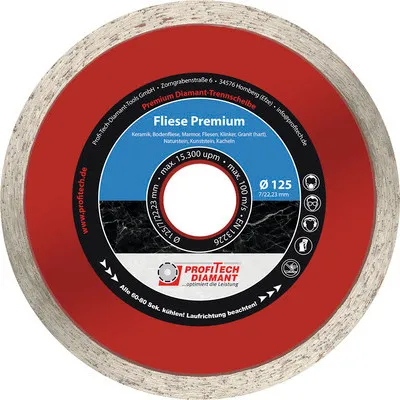 Produktbild von Diamanttrennscheibe Profitech Diamant Premium Ø 115x22,23 mm