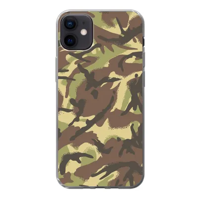Produktbild von MuchoWow® Handyhülle Schutzhülle Hülle für iPhone 12 mini Camouflage-Muster in natürlichen Farben Silikon Softcase Handy Hülle - Bild