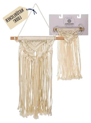 Produktbild von Wanddekoration in Creme, Makramee-Design