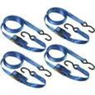 Produktbild von 4er-Set Spanngurte - MASTER LOCK - 4367EURDAT - mit Haken und Ratsche - 5 m x 25 mm - Blau
