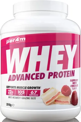 Produktbild von Per4m Whey Advanced Protein (2010g) Raspberry White Chocolate - Eiweiße - Molkenprotein-Mischung