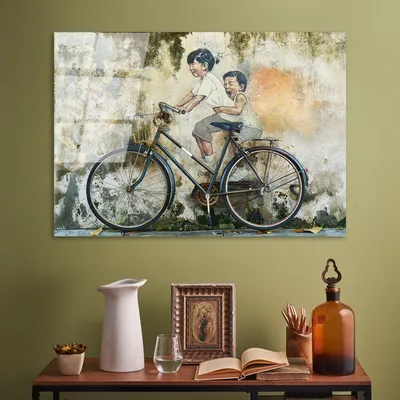 Image de Wallity, UV-1208 - 70 x 100, Peinture décorative en verre trempé, Multicolore, 100 % verre trempé, 70 x 100 cm