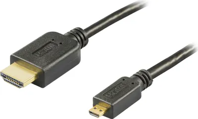 Image de Câble HDMI DELTACO, mâle vers micro mâle, 5m, noir