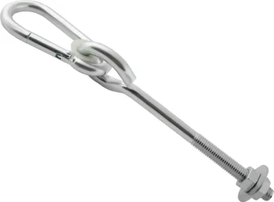 Produktbild von Schaukelhaken mit Karabiner Lang Drehbar Belastbar bis 300 kg für Holzbalken und Stahlträger 4571