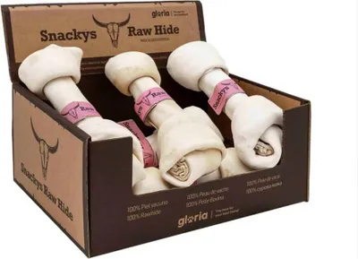 Obrázek produktu pro Svačinka pro psy Gloria Snackys Rawhide 20-23 cm uzel