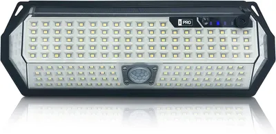 Zdjęcie produktu dla iQtech iPro 196 Solar Outdoor Light, 196 LED, czujnik, bezprzewodowy