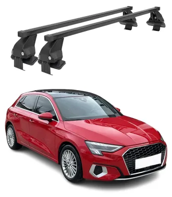 Produktbild von Menabo Dachträger Grundtäger für Audi A3 Sportback 8Y 2020-2025 50kg Schwarz 2x, KI-generiertes Bild