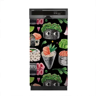 Produktbild von Aufkleber sticker 45x80 cm Dekorative folie Spülmaschine - Cartoon Sushi-Rolle