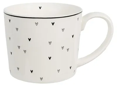 Immagine prodotto di Tazza Clayre & Eef 275 ml Cuori in Vetroceramica bianca