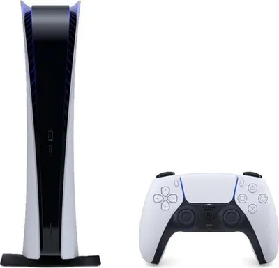 Produktbild von Sony PlayStation 5 Digital Edition, PlayStation 5, Schwarz, Weiß, 16384 MB, GDDR6, 448 GB/s, AMD